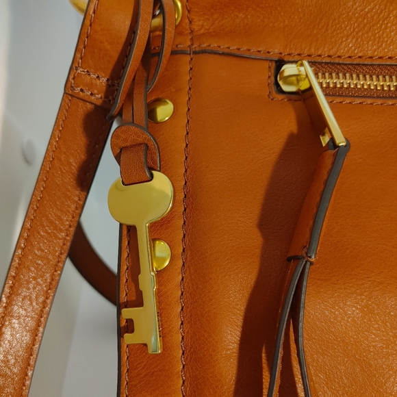 Fossil light brown leather shoulder bag - Picture 9 of 10